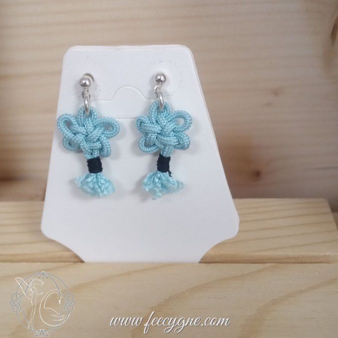 Boucles d'oreilles noeud fleur de prunier