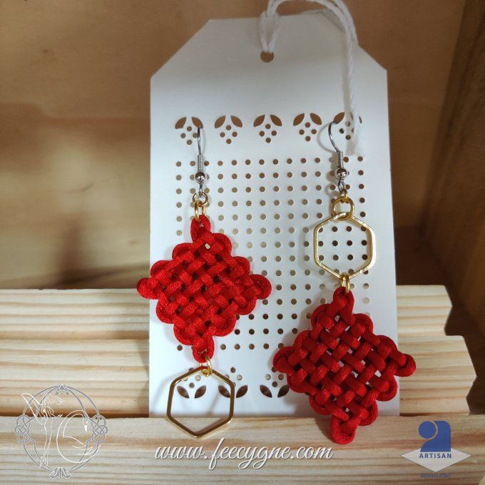 Boucles d'oreilles asymétriques Pan-Chang