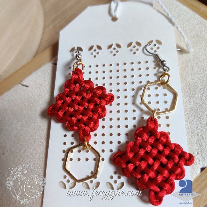 Boucles d'oreilles asymétriques Pan-Chang