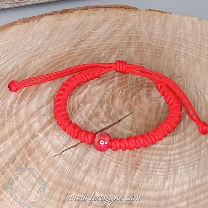 Bracelet coréen noeud double connexion avec perle