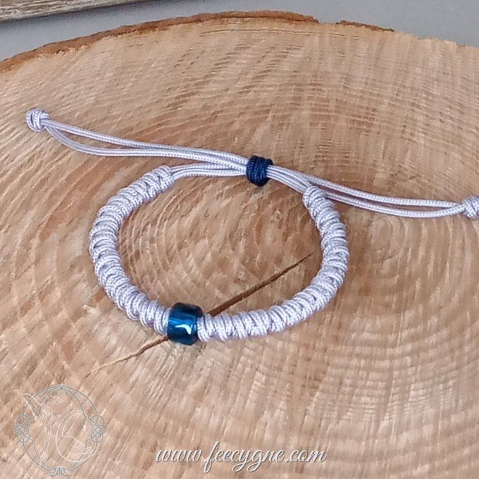 Bracelet coréen noeud double connexion avec perle