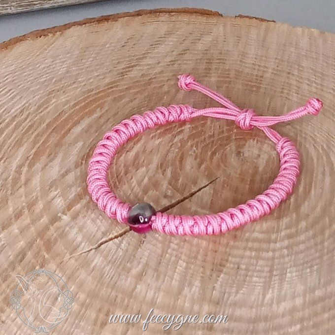 Bracelet coréen noeud double connexion avec perle