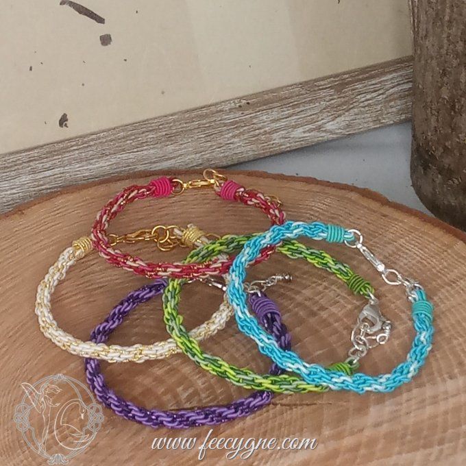 Bracelet Mizuhiki - Kumihimo à huit brins