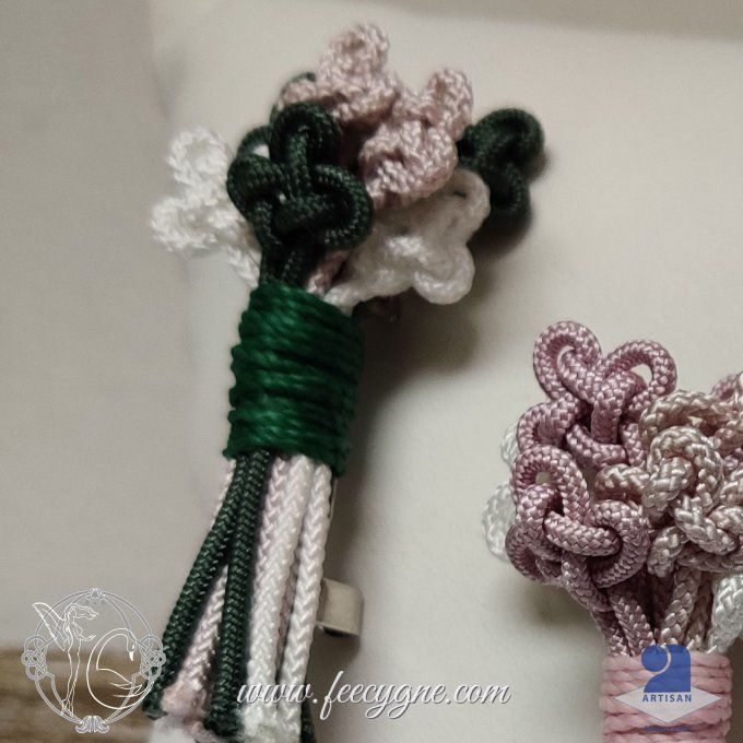 Broche à huit noeuds coréens "gingembre"