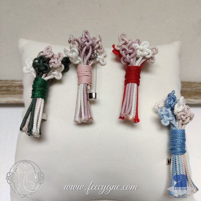 Broche à huit noeuds coréens "gingembre"