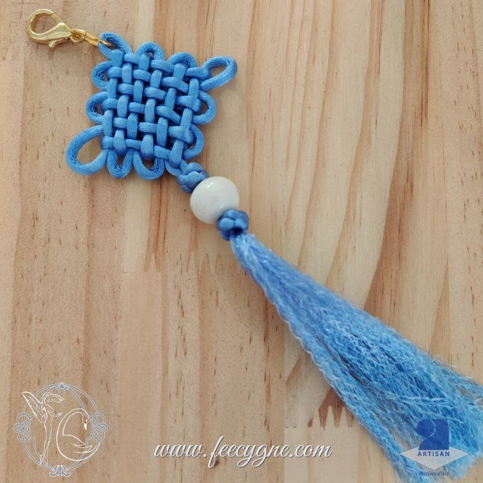 Bijou de sac noeud Pan-Chang et perle