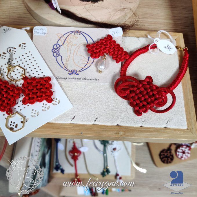 Bracelet noeud Pan-Chang ailé