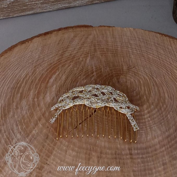 Peigne mizuhiki noeud pin simple - Clair