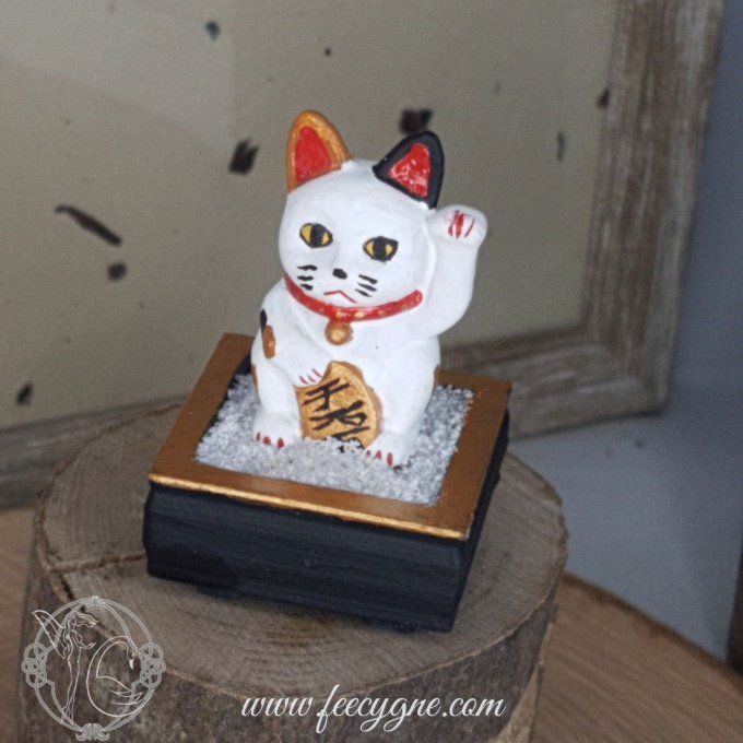 Figurine de Maneki-Neko, impression 3D peinte à la main