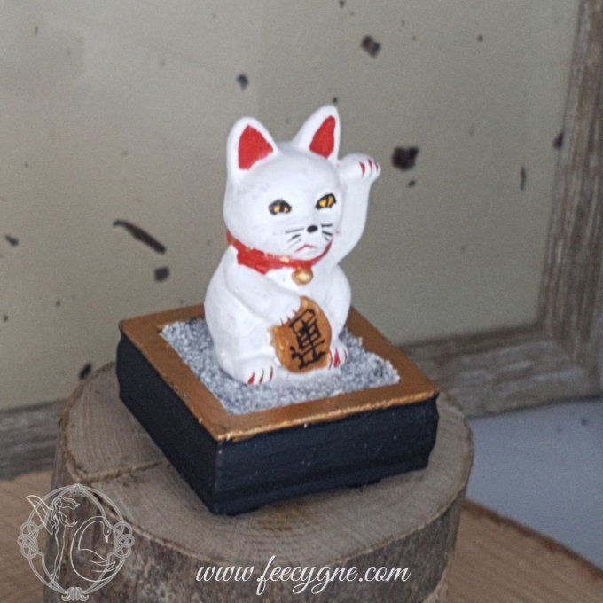 Figurine de Maneki-Neko, impression 3D peinte à la main