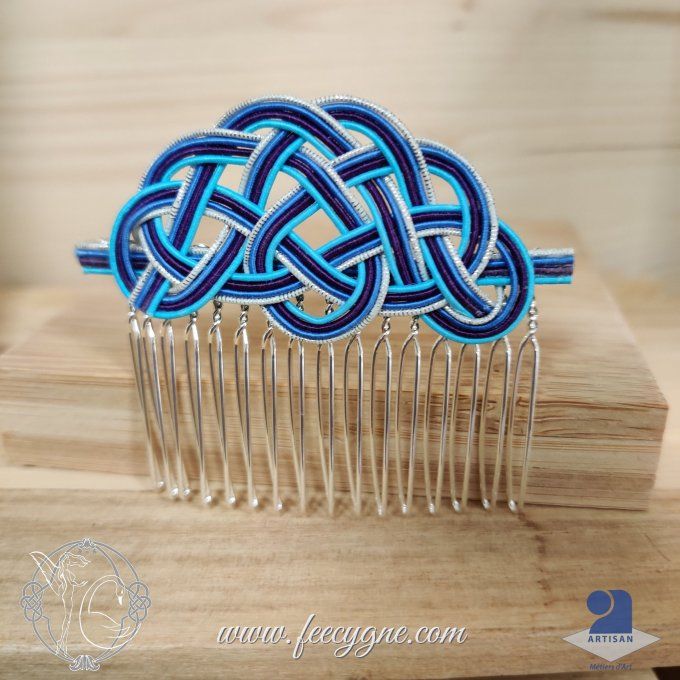 Peigne mizuhiki noeud pin simple - Clair