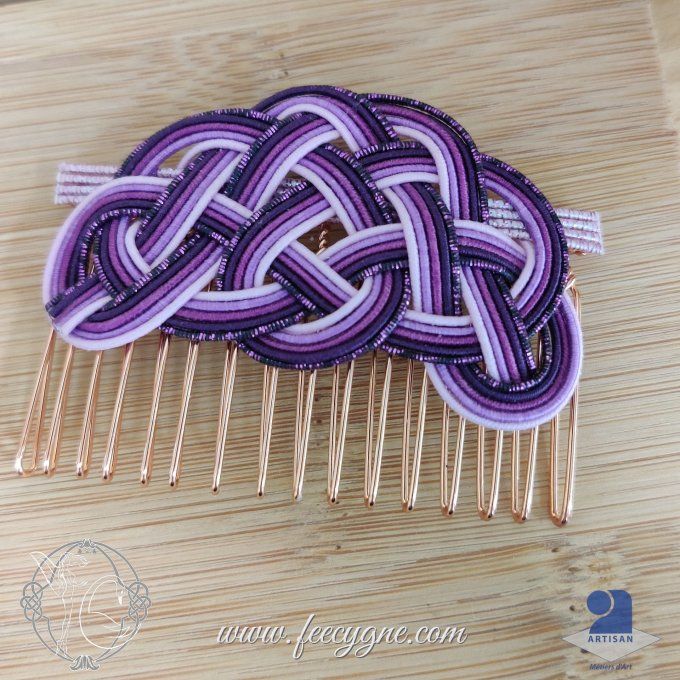 Peigne mizuhiki noeud pin simple - Obscur