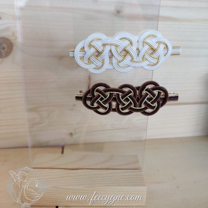 Pince ou barrette à cheveux avec Noeud Daki-Awaji