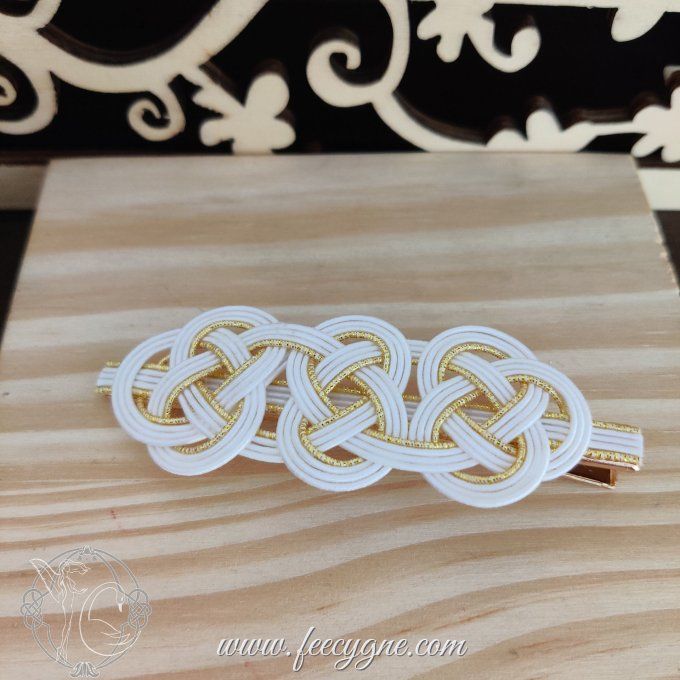 Pince ou barrette à cheveux avec Noeud Daki-Awaji