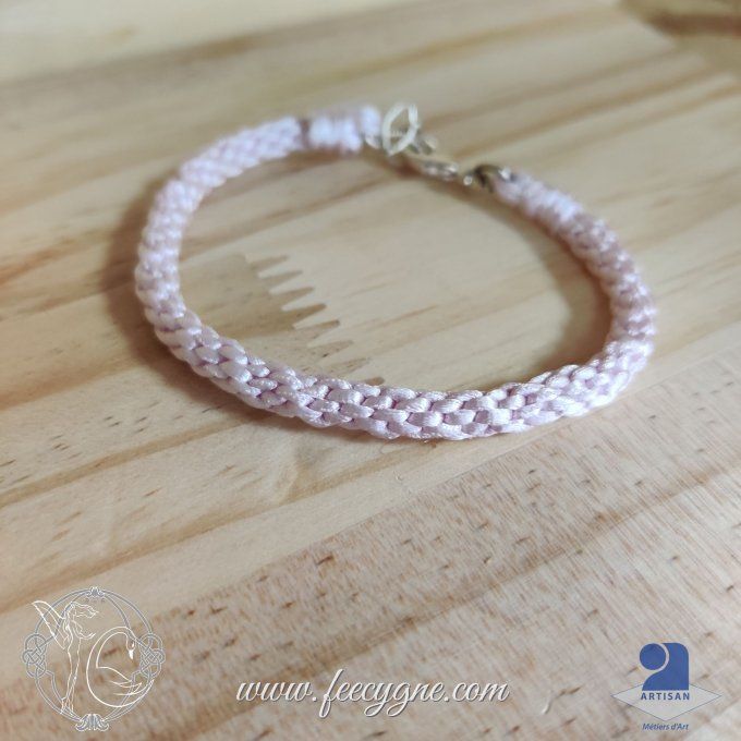 Bracelet kumihimo à huit brins de satin de 1mm