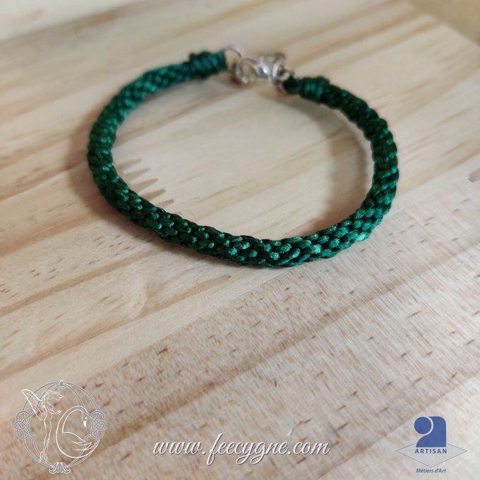 Bracelet kumihimo à huit brins de satin de 1mm