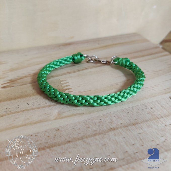 Bracelet kumihimo à huit brins de satin de 1,5mm