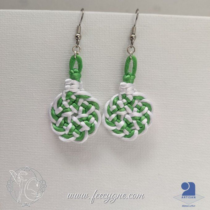 Boucles d'oreilles noeud cercle de vie