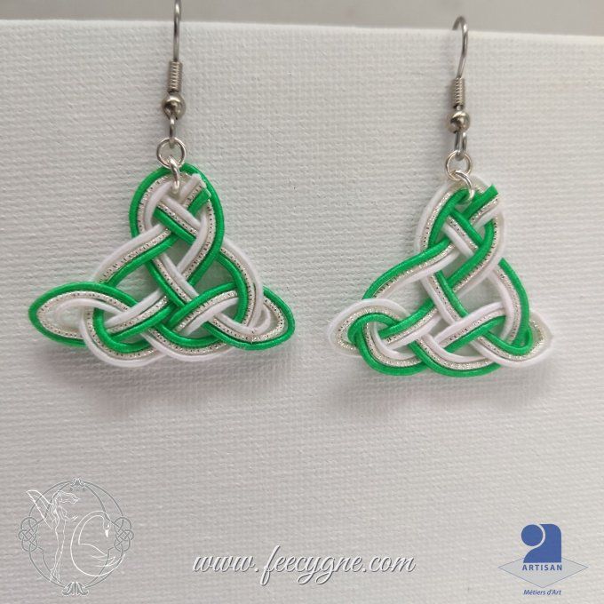 Boucles d'oreilles noeud Triquetra