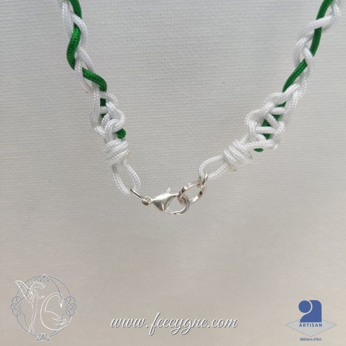 Collier noeud Guenièvre et pendentif Swarovski